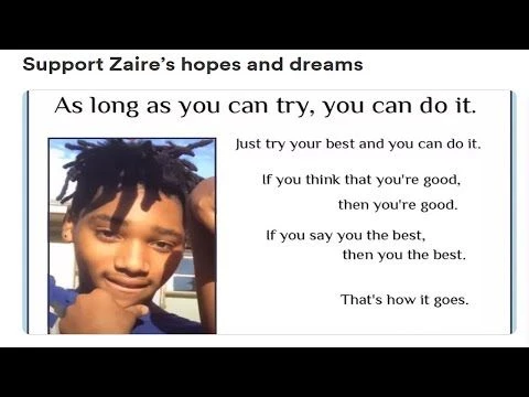 Support Zaire’s hopes and dreams | Donate and Help