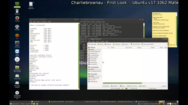 Linux - Ubuntu 17.10 Mate - First Look (Wed 04/Oct/2017)