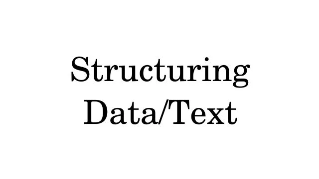 Structuring Data and Text Inline