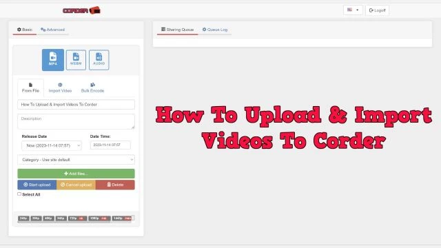 How To Upload & Import Videos To Corder