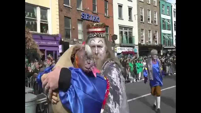 murderous sadists birds's head haggadah plague doctors mocking the masses at Dublin streets 2024