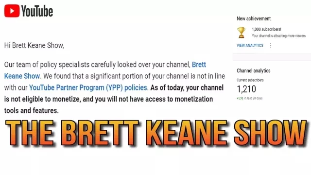 The End - 1000 Subscribers & Youtube Burns Brett Keane